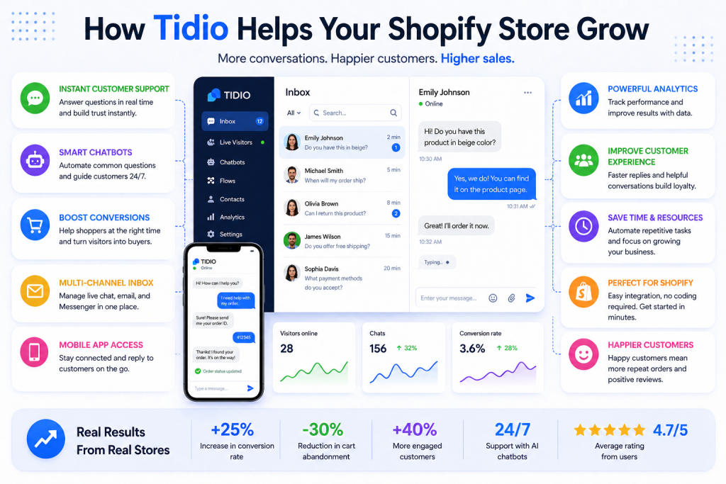 How Tidio enhances your Shopify store
